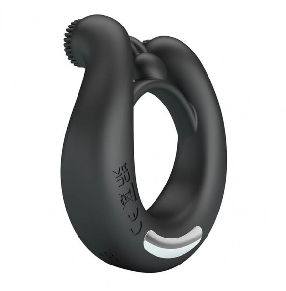 PRETTY LOVE - DAHLIA Vibrating Penis Ring (Chargeable - Black)